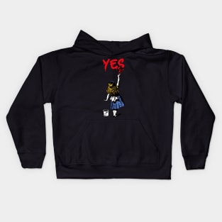 yes ll girls with red paint Kids Hoodie